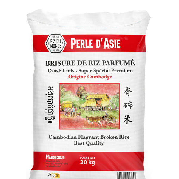 BRISURE DE RIZ PARFUMÉ CASSÉ 1 FOIS, CAMBODGE - PERLE D'ASIE